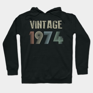 Vintage 1974 45th Birthday Gift idea Men Women Hoodie